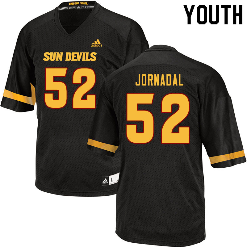 Youth #52 Jacob Jornadal Arizona State Sun Devils College Football Jerseys Sale-Black